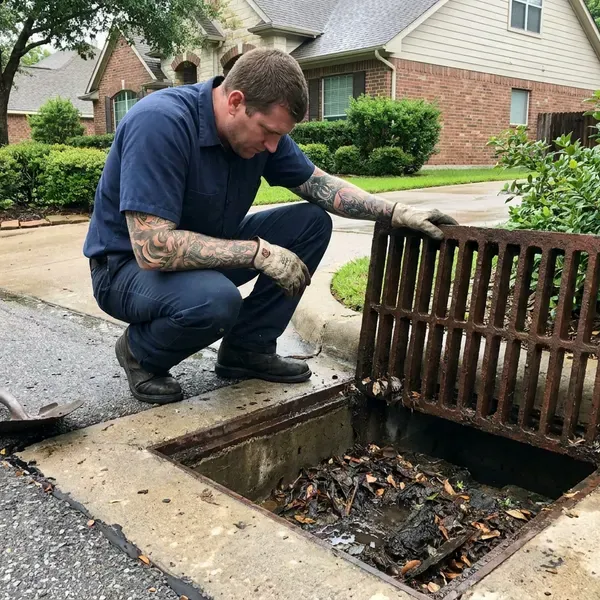 HNV Plumbing technician providing storm drain cleaning in Boise City, ID